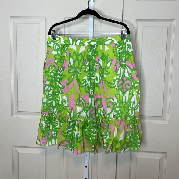 Lily Pulitzer Skirt Womens Medium Multicolor Floral A-Line Pleated Ruffl… - Picture 5 of 9